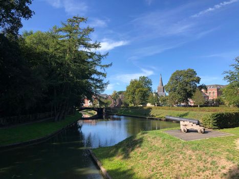 Cannon and canal around Groenlo, The Netherlands