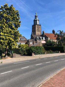 The old town with the St. Walburgis Church in Zutphen, Gelderland The Netherlands