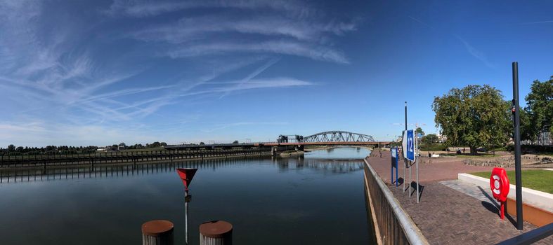 Panorama from the IJssel river in Zutphen, Gelderland The Netherlands