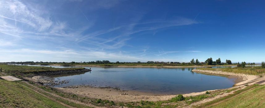 Panorama from the IJssel river around Zutphen, Gelderland The Netherlands