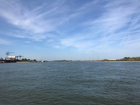 View from the ferry between Millingen aan de Rijn - Pannerden in The Netherlands