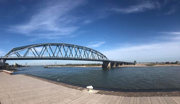 The Waal river panorama in Nijmegen, Gelderland The Netherlands