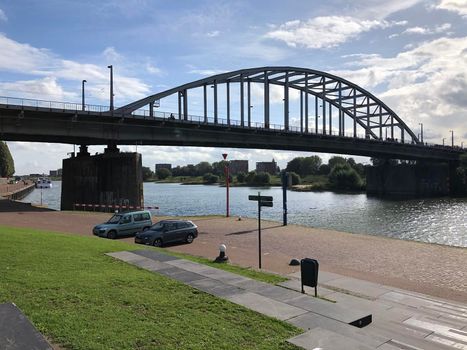 John Frost bridge over the Nederrijn river in Arnhem, The Netherlands