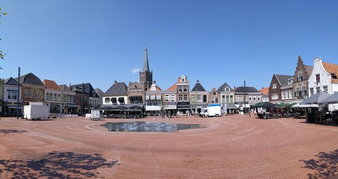 Panorama from the old town square of Steenwijk, The Netherlands