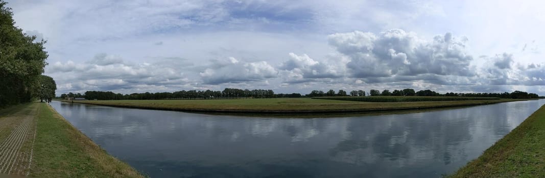 Panorama from a canal around Hardenberg, The Netherlands