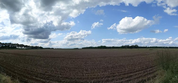 Panorama from farmland around Gramsbergen, The Netherlands