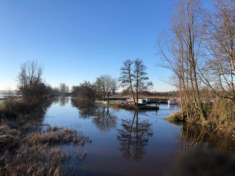 Linde river around Wolvega in The Netherlands