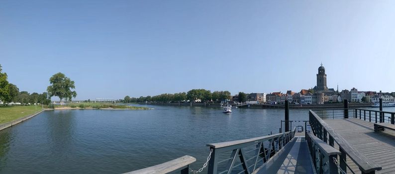 Skyline of the city Deventer in Overijssel The Netherlands