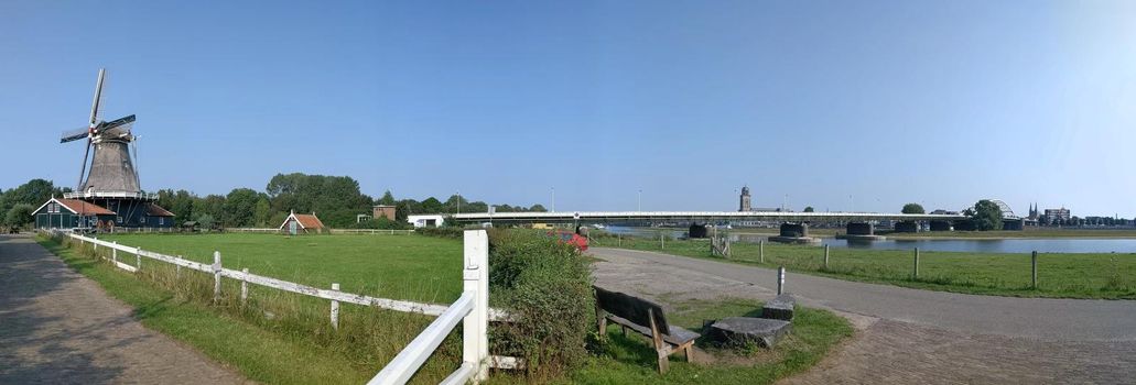 Panorama from Bolwerks windmill in Deventer, The Netherlands