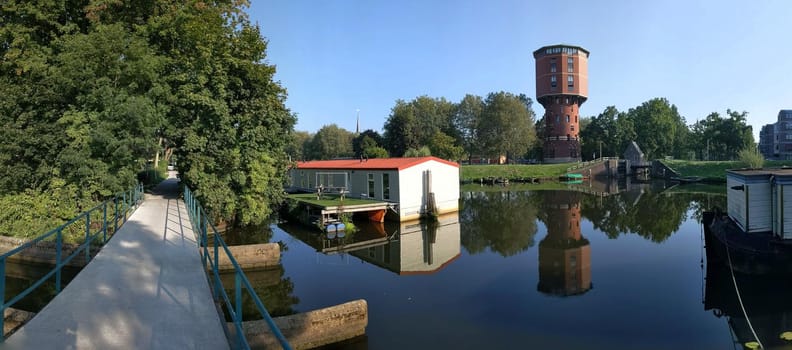 Panoramic view from around the Water tower in Zwolle, The Netherlands