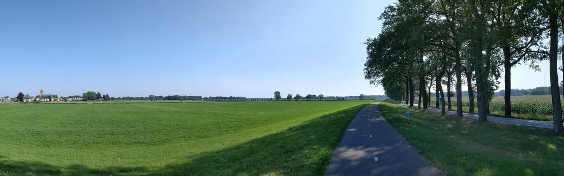 Panoramic view from around Dalfsen in Overijssel, The Netherlands