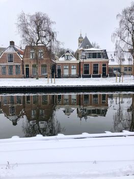 Canal around Sneek during winter