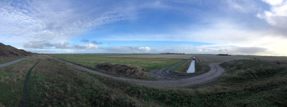 Panorama from Texel island in The Netherlands