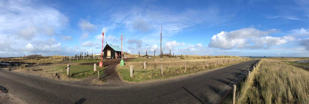 Panorama from a small house on Texel in The Netherlands