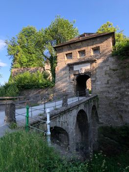 Gate at the Mönchsberg in Salzburg, Austria