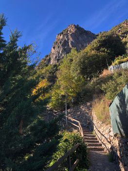 Stairs in to the mountains around Andorra la Vella