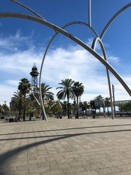 Onades (Waves) by Andreu Alfaro in Barcelona Spain 