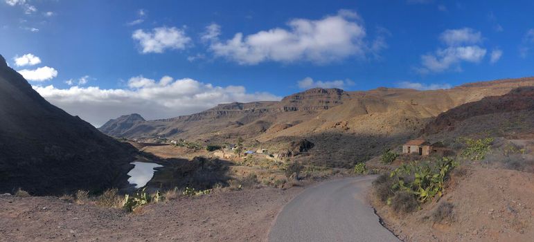 Panorama from around the town Ayagaures in Gran Canaria