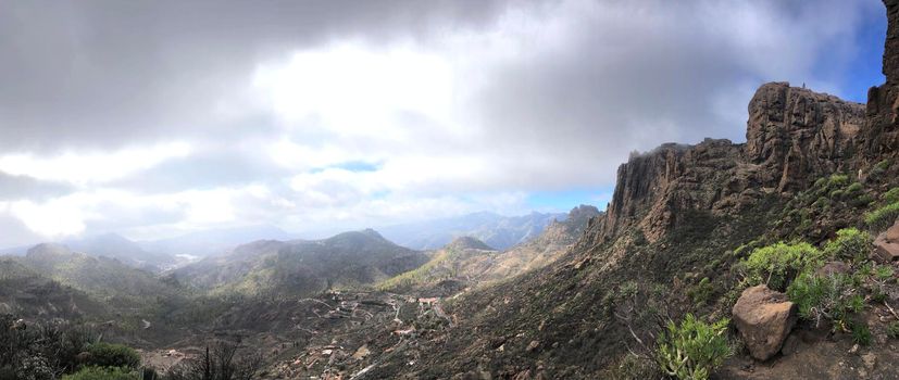 Panorama scenery around Cruz Grande on Gran Canaria