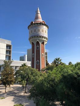 Torre de les Aigües in Barcelona, Spain