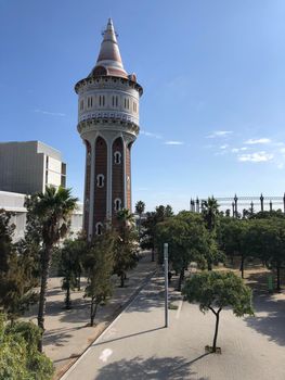 Torre de les Aigües in Barcelona, Spain