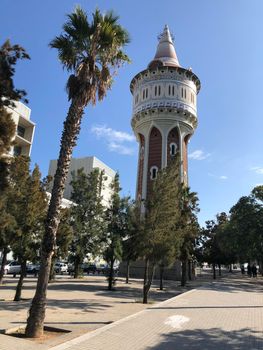 Torre de les Aigües in Barcelona, Spain