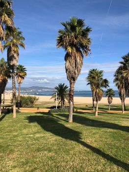 Forum beach in Barcelona, Spain