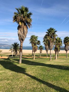 Forum beach in Barcelona, Spain