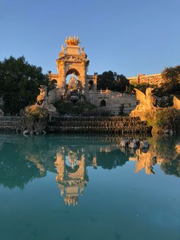 Cascada Monumental in Ciutadella Park in Barcelona Spain