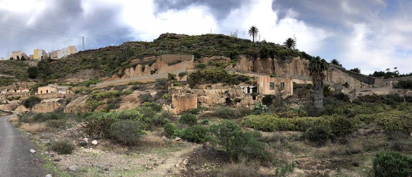 Panorama around the old town of Las Palmas on the island Gran Canaria