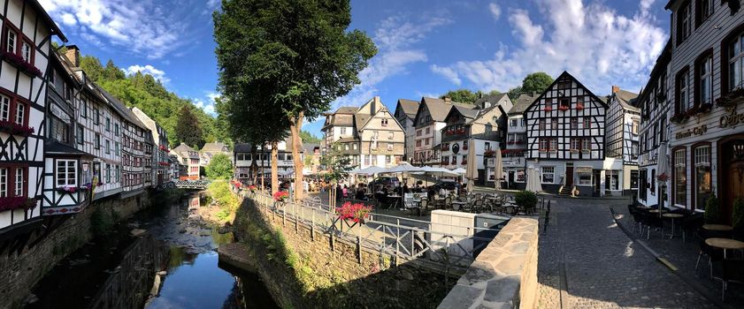 Panorama from the town Monschau in Germany 