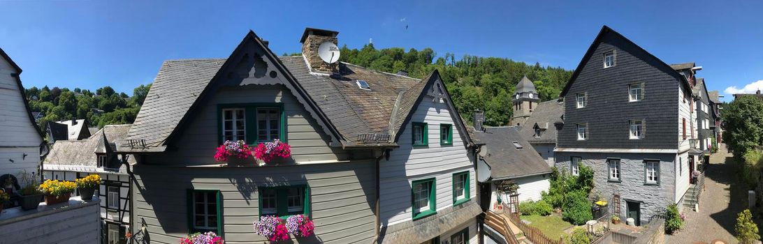 Panorama from a street in Monschau Germany