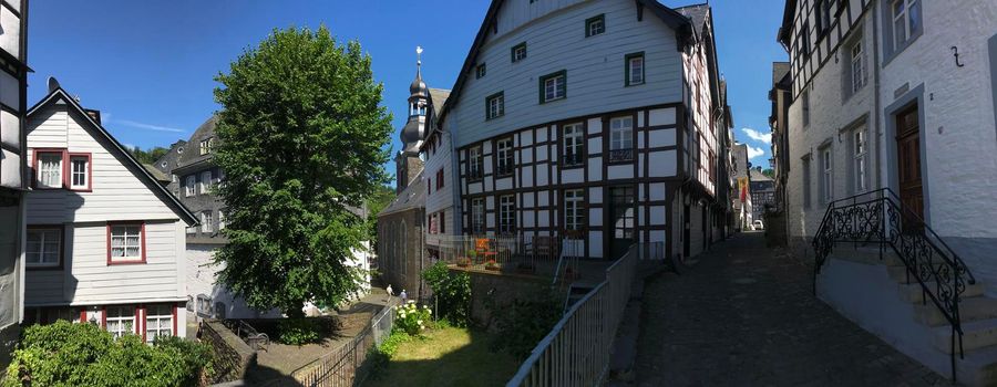 Panorama from Timberframe houses in Monschau Germany