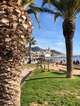 Boulevard in Sitges, Spain