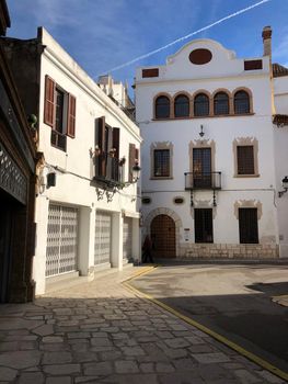 Housing in the old town of Sitges, Spain