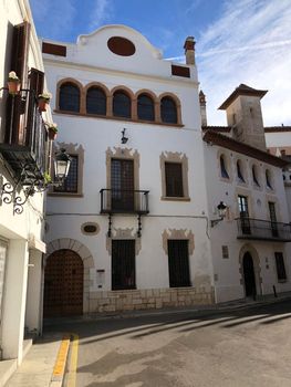 Housing in the old town of Sitges, Spain