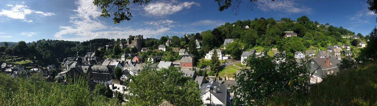 Panorama from Monschau in Germany 