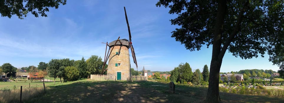 Panoramic view from the windmill in Uelsen, Germany
