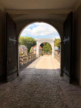 Wasserburg Anholt gate in Munsterland, Germany