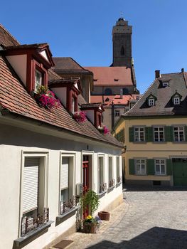 Old town of Bamberg with the Obere Pfarre church in the background