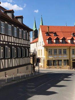 Architecture in the old town of Bamberg Germany