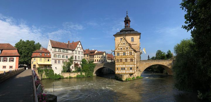 Panorama from the Altes Rathaus in Bamberg Germany