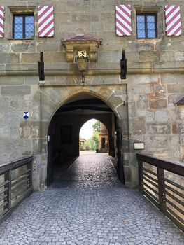 Entrance of the the Altenburg Castle in Bamberg Germany