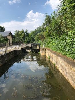 Canal lock in Bamberg Germany