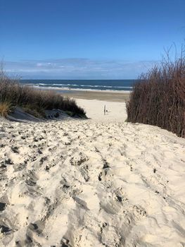 Path towards the beach on Borkum island in Germany