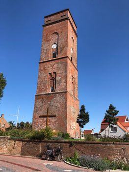 Old lighthouse on Borkum island in Germany