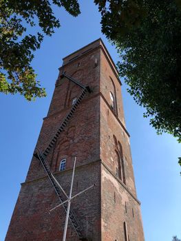 Old lighthouse on Borkum island in Germany