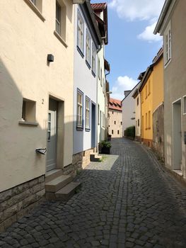 Street in the old town of Erfurt Germany