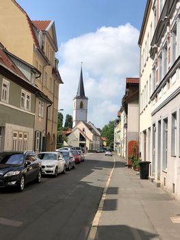 Nikolaikirchturm church in Erfurt Germany