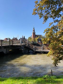 Doktor-vom-Bruch-Biridge and the city hall in Leer, Germany